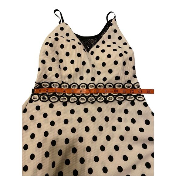 Fc Juniors Polka Dot Dress Formal PinUp Cutout Padded Holiday Wedding Sundress - Picture 10 of 11